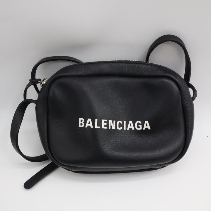 Balenciaga Everyday Black Camera Leather Crossbody