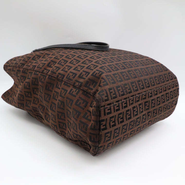 Fendi Zucca Brown Monogram Tote Handbag
