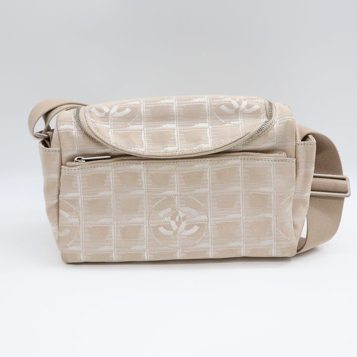 Chanel Nude/White Travel Line Shoulder Handbag