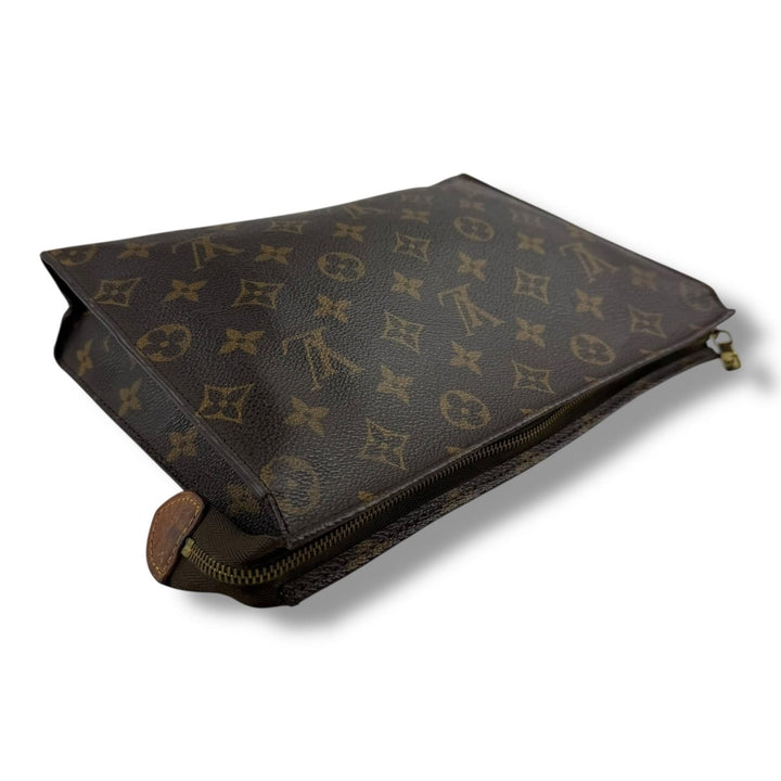 Louis Vuitton Vintage Brown Monogram Toiletry Pouch 26 Bag