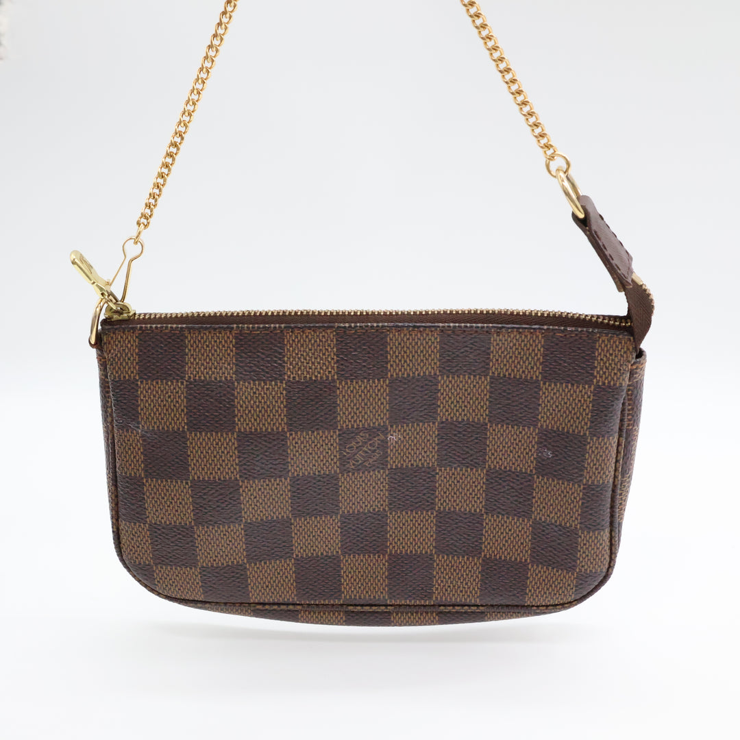 Louis Vuitton Medium Pochette Accessories Brown Damier Clutch Bag