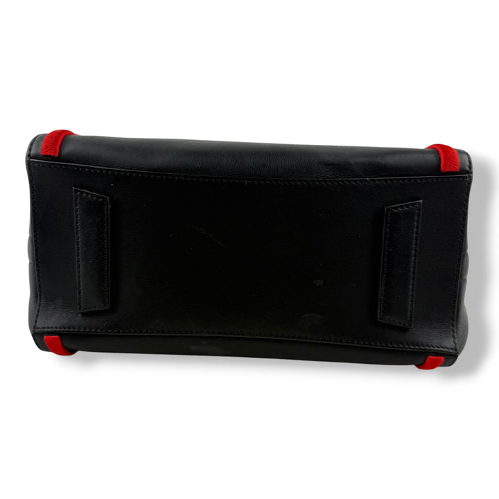 Givenchy Black/Red Calfskin Leather Antigona Mini Handbag