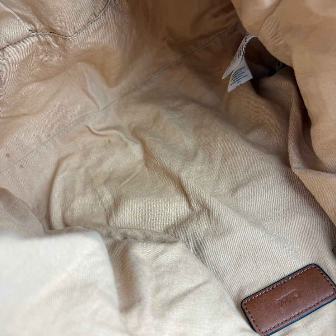 Chloe Beige Nylon Logo Diaper Handbag