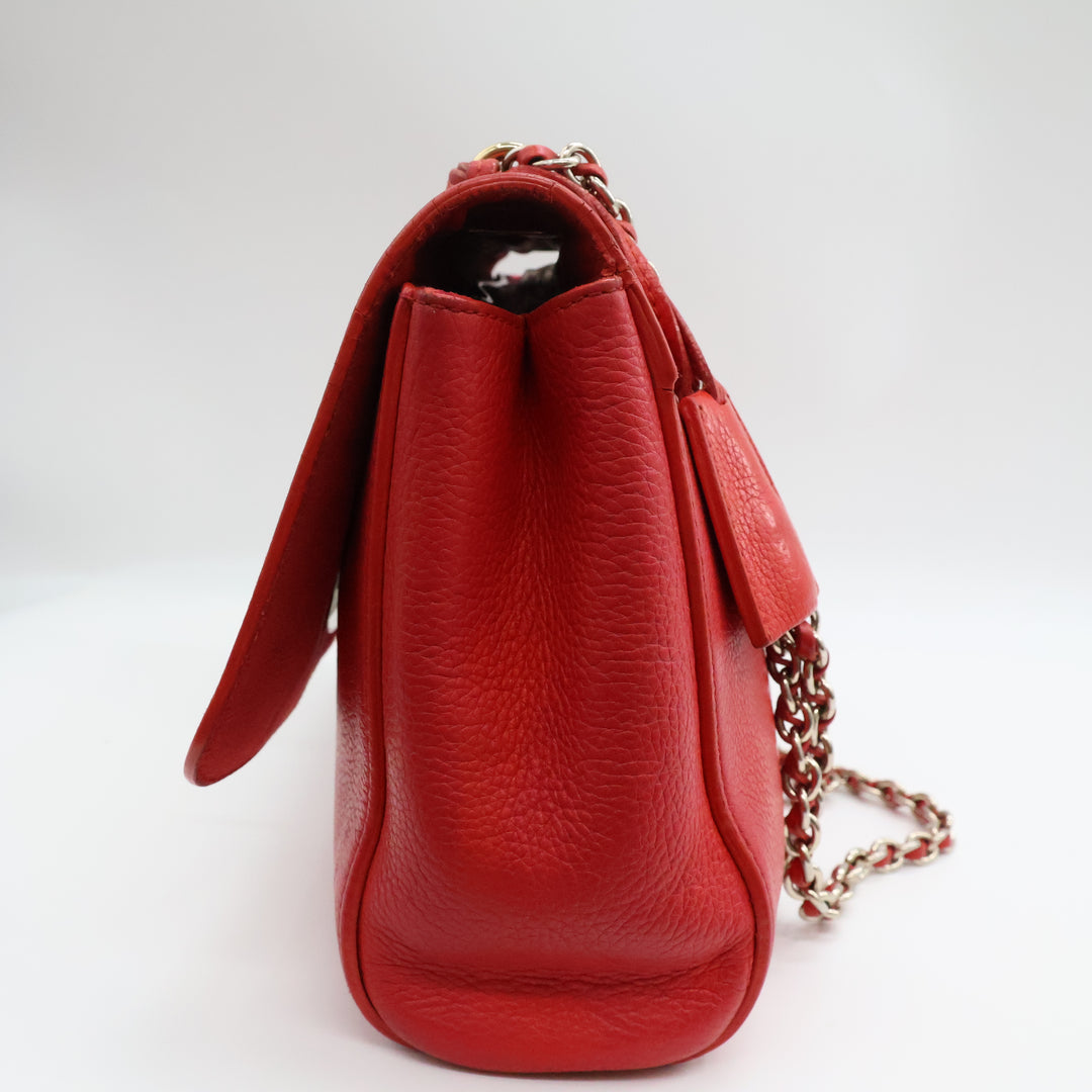 Mulberry Medium Lily Red Leather Handbag