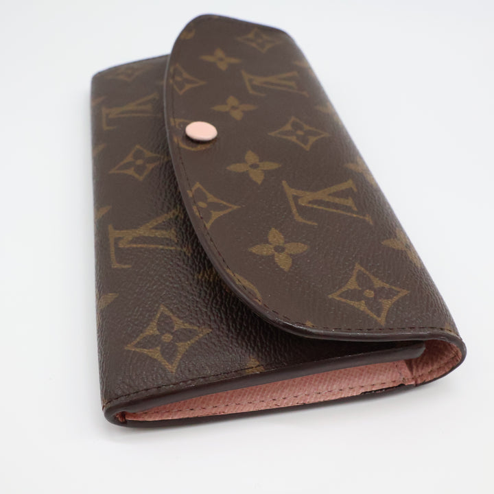 Louis Vuitton Emilie Brown Monogram Rose Ballerine Femme Wallet