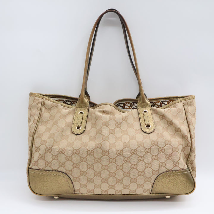 Gucci Beige/White Princy Tote Bag