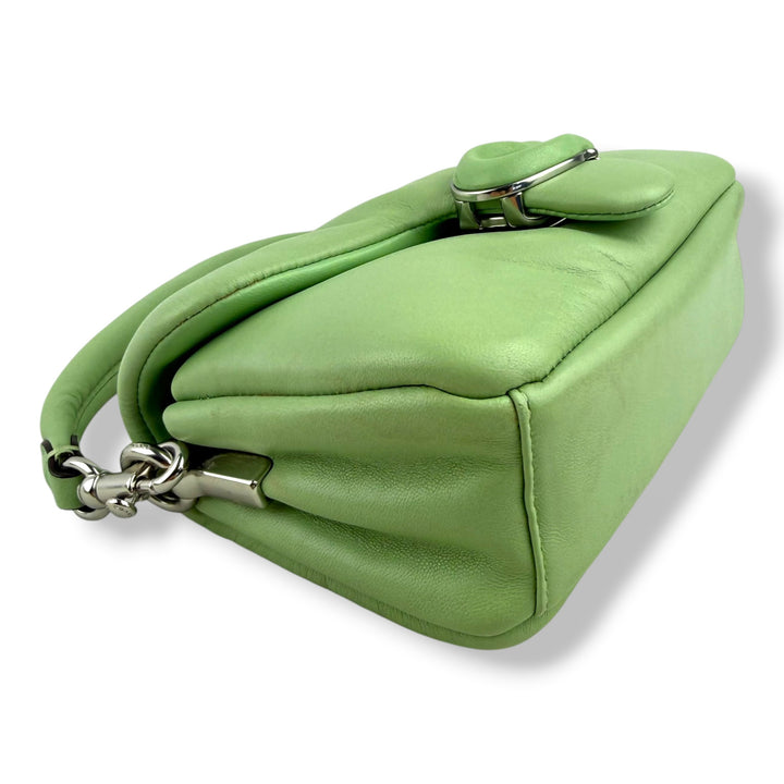 Coach Pillow Tabby 18 Green Leather Handbag