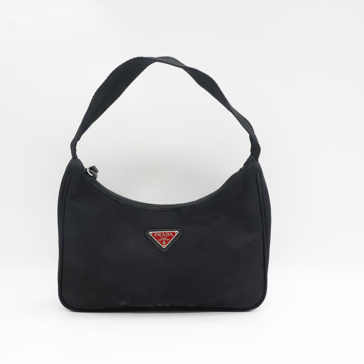 Prada Black Nylon Re-Nylon Re-Edition 2000 Pochette Handbag
