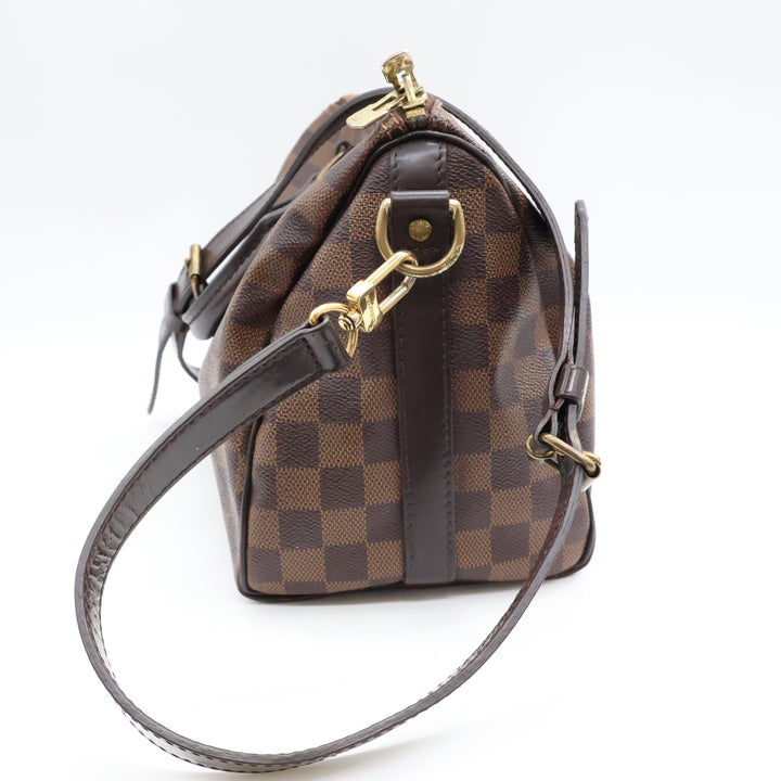Louis Vuitton Damier Ebene Brown Speedy Bandouliere 25 Handbag