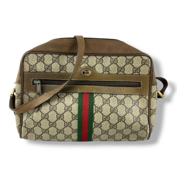 Gucci Vintage Beige Sherry Line Crossbody Handbag