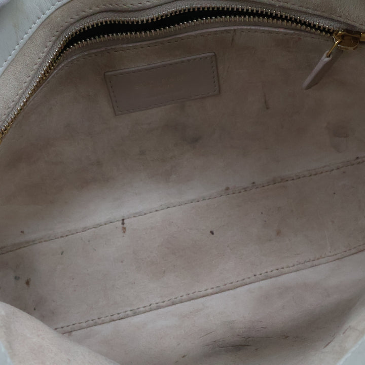 Saint Laurent YSL Cream Smooth Leather LE 5 À 7 Handbag
