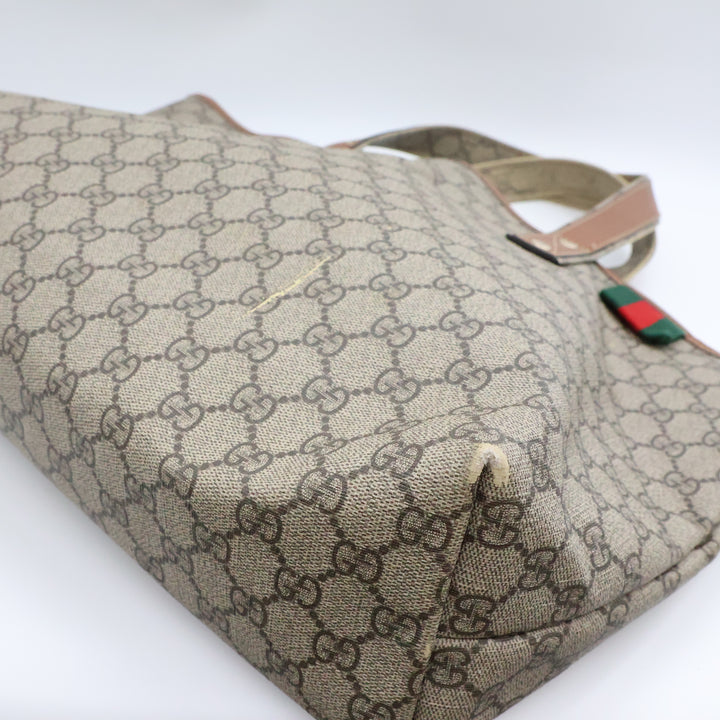 Gucci Canvas Beige\Brown Tote Handbag