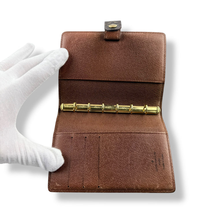 Louis Vuitton Brown Monogram Small Ring Agenda Wallet