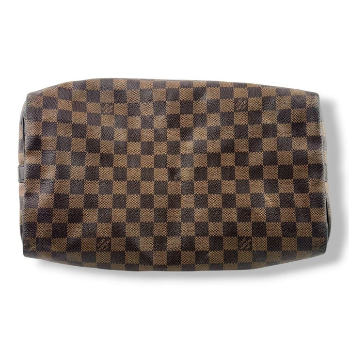 Louis Vuitton Damier Ebene Brown Speedy Bandouliere 35 Handbag