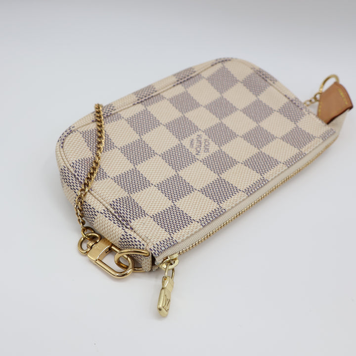 Louis Vuitton Mini Pochette Accessories Damier Azur Bag