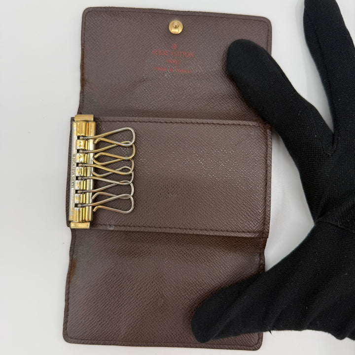 Louis Vuitton Brown Damier 6 Key Holder Purse