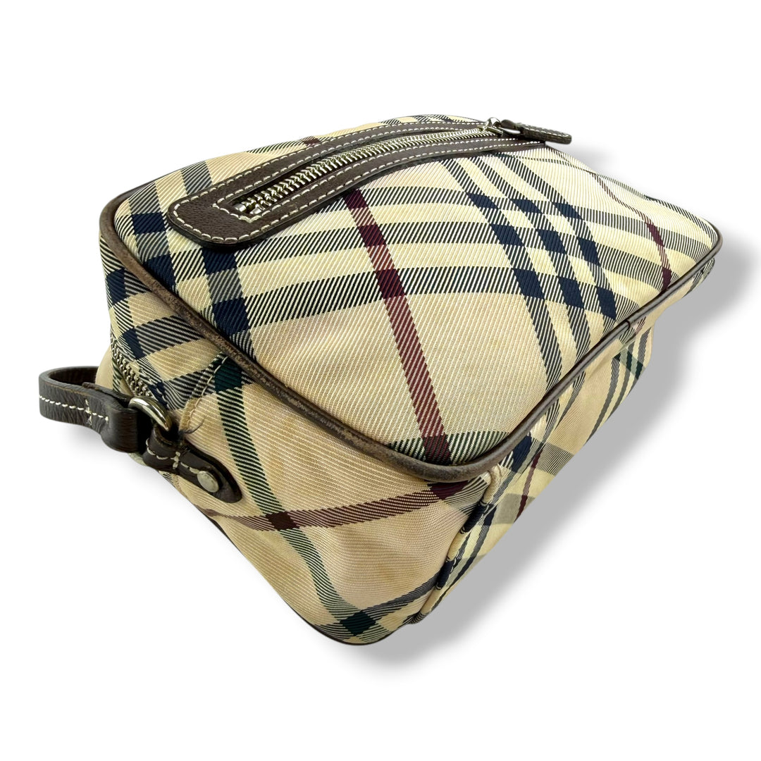Burberry Beige Vintage Canvas Crossbody Bag