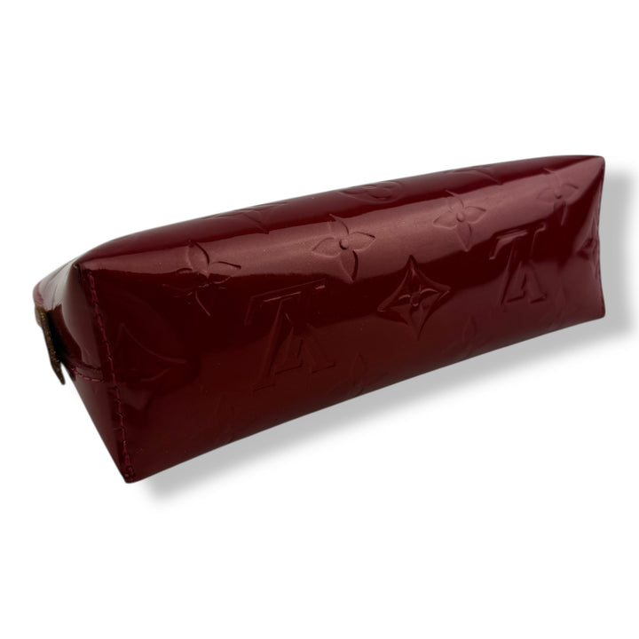 Louis Vuitton Red Vernis Patent Leather Travel Cosmetic PM Pouch