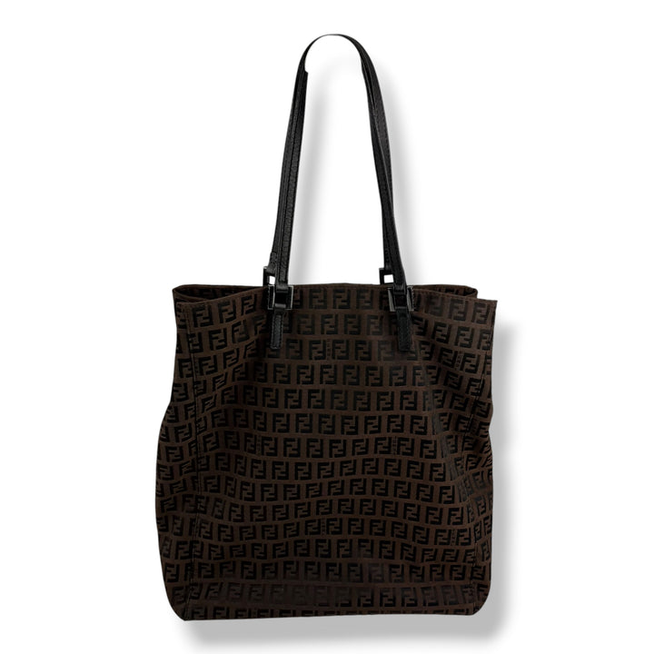 Fendi Zucca Brown Monogram Tote Handbag