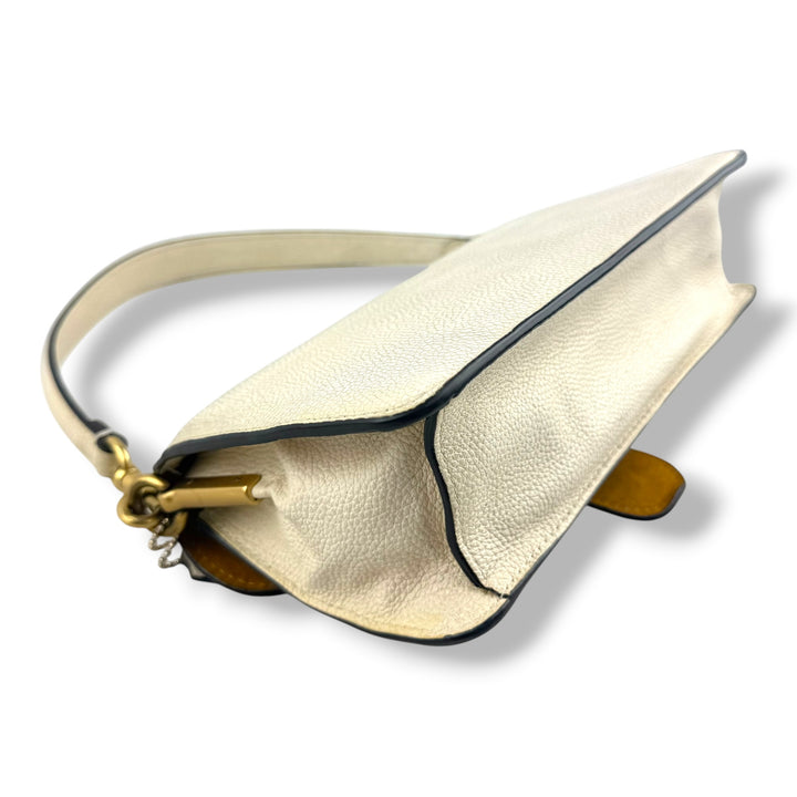 Coach Tabby 26 Cream Leather Handbag