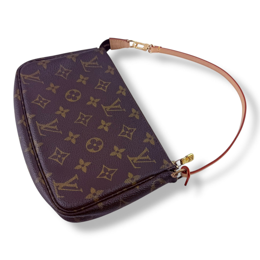 Louis Vuitton Pochette Accessories Brown Monogram Clutch Bag