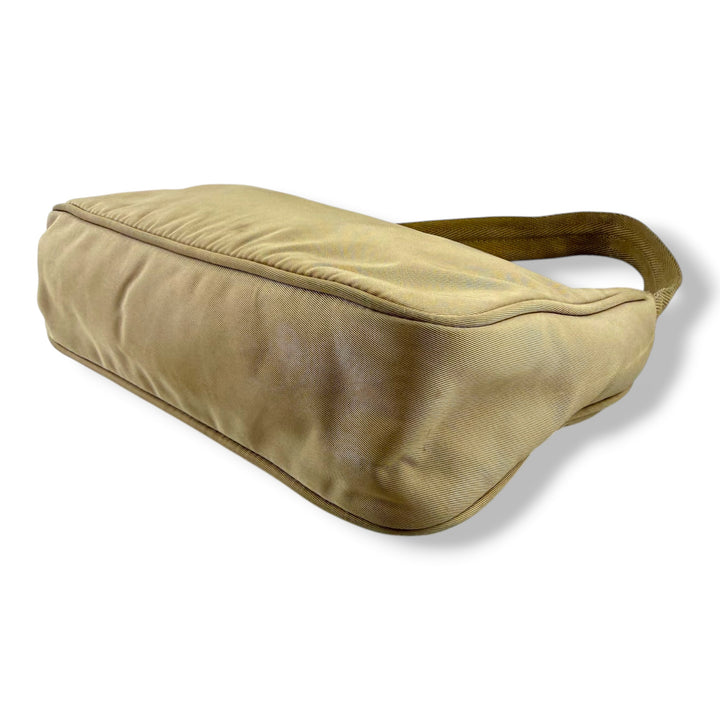Prada Beige Nylon Re-Nylon Re-Edition 2005 Pochette Handbag