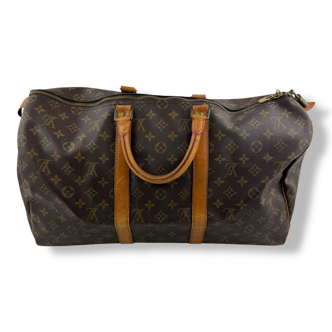 Louis Vuitton Vintage Brown Monogram 50 Keepall Duffle Bag