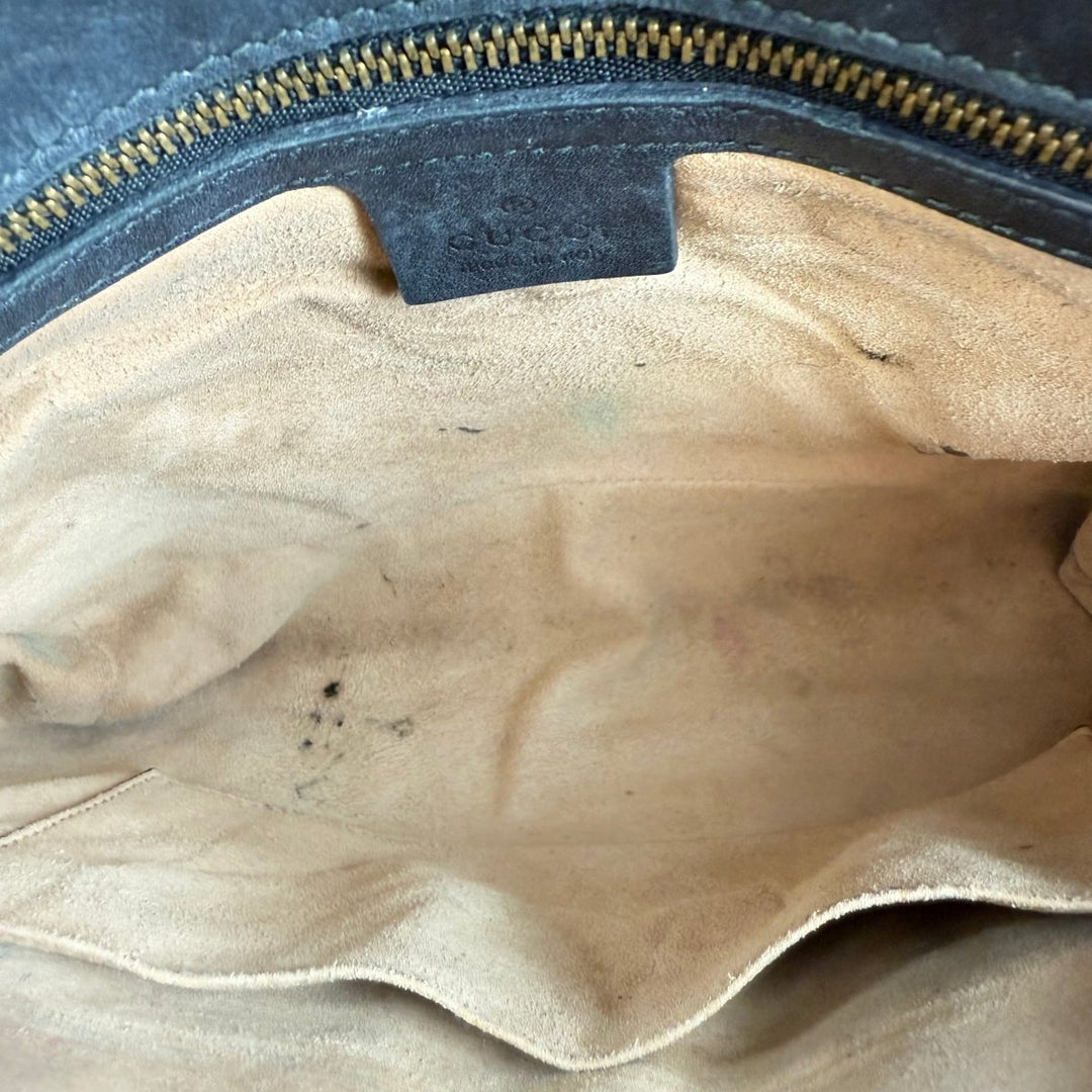 Gucci GG Marmont Flap Black Leather Large Handbag