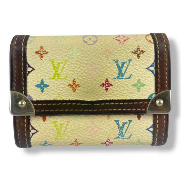 Louis Vuitton White Monogram Multicolour Coin Wallet