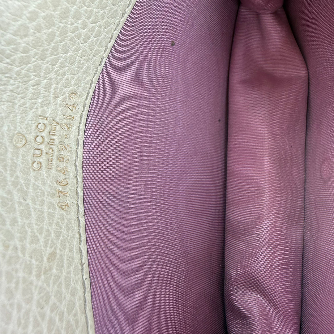 Gucci GG Dionysus White Leather Super Mini Handbag