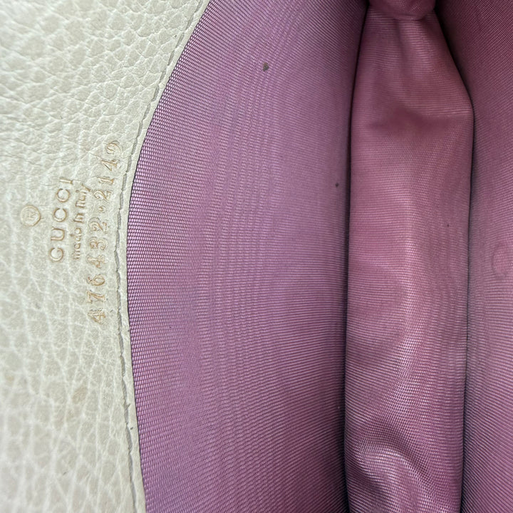 Gucci GG Dionysus White Leather Super Mini Handbag