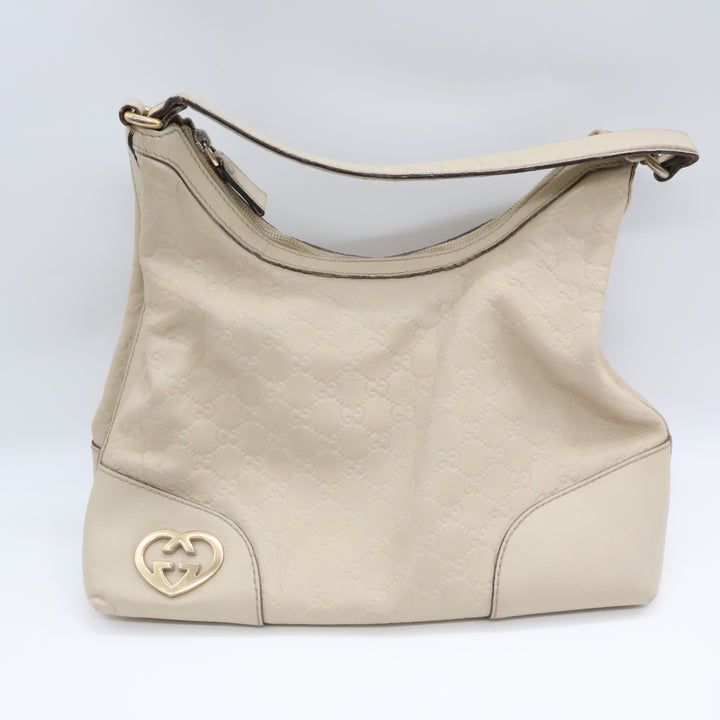 Gucci GG Guccissima Shoulder Beige Abbey D-Ring Tote Handbag