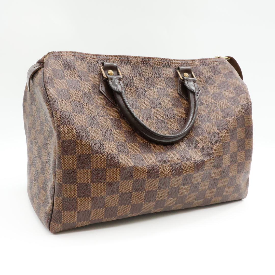 Louis Vuitton Speedy 30 Brown Damier Ebene Handbag