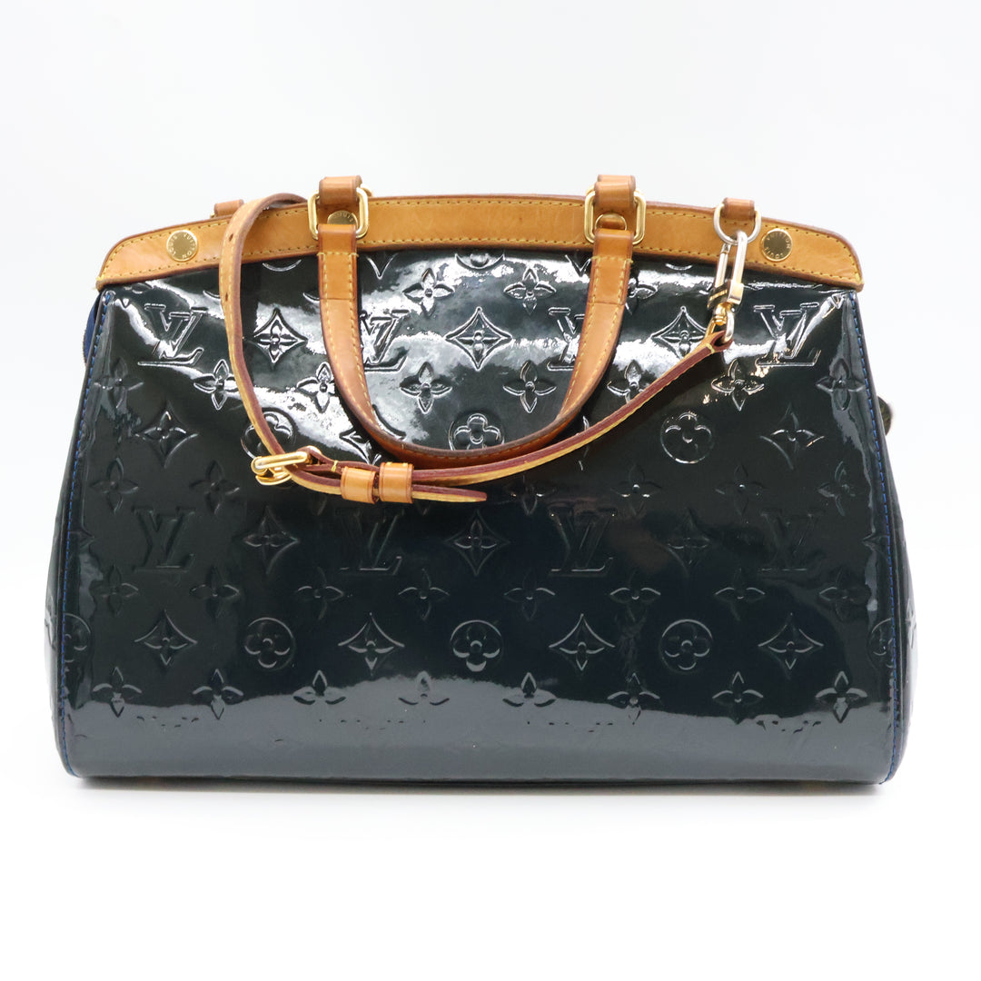Louis Vuitton Brea MM Sea Green Vernis Patent Leather Handbag