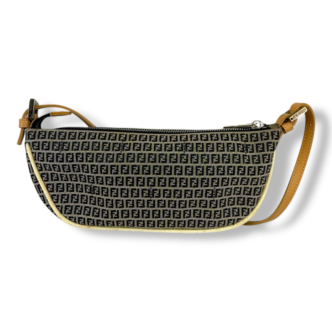 Fendi Grey Zucca Canvas Shoulder Handbag