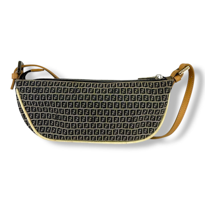 Fendi Grey Zucca Canvas Shoulder Handbag