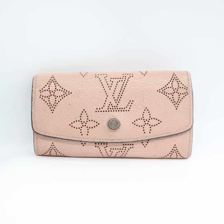 Louis Vuitton Pink Mahina Leather 4 Key Holder Purse