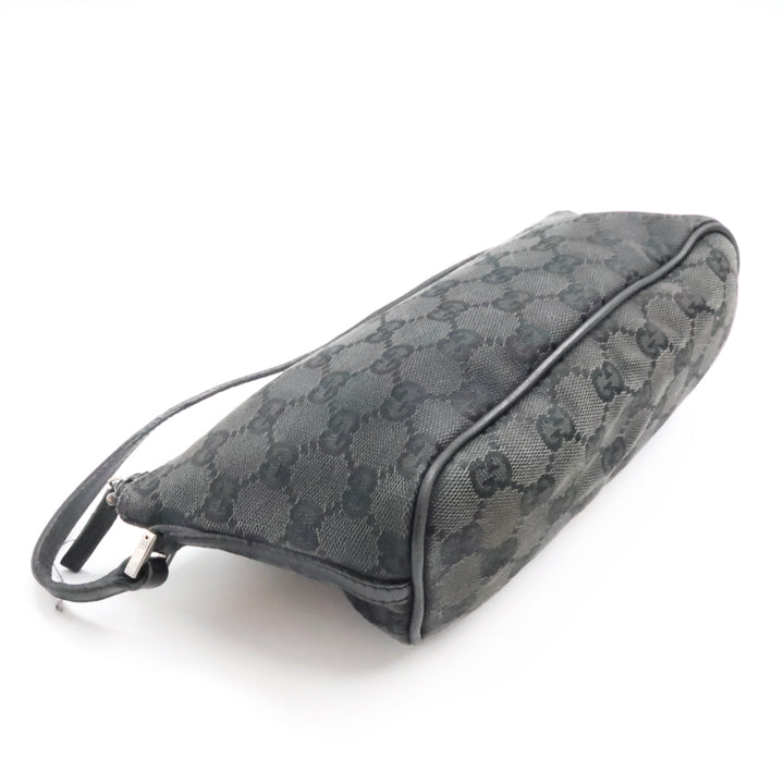 Gucci GG Supreme Black Boat Pochette Handbag