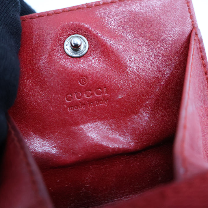 Gucci GG Red Canvas Coin Pouch