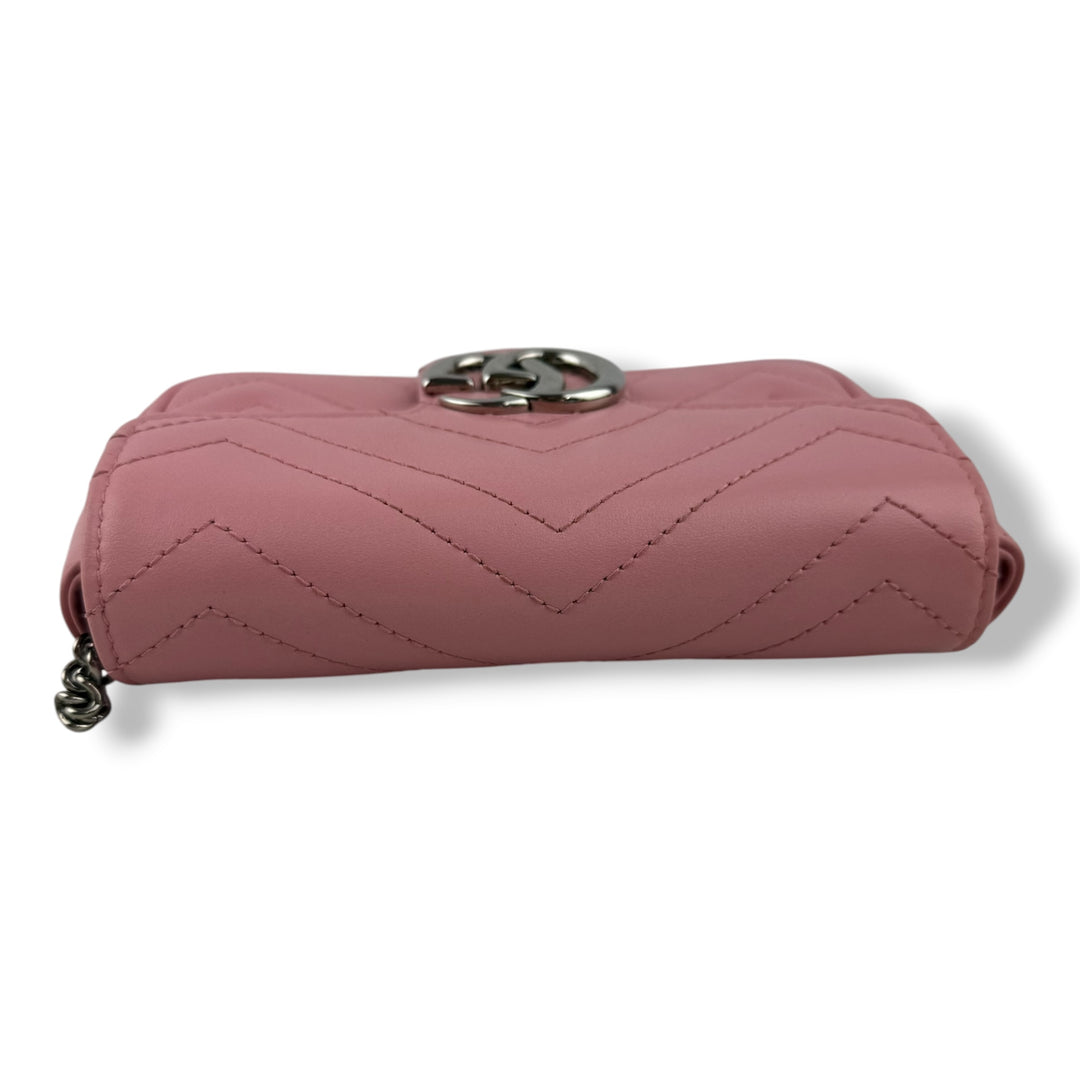 Gucci GG Marmont Pink Leather Super Mini Handbag