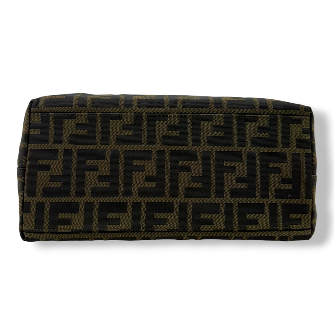 Fendi Zucca Brown Monogram Canvas Tote Handbag