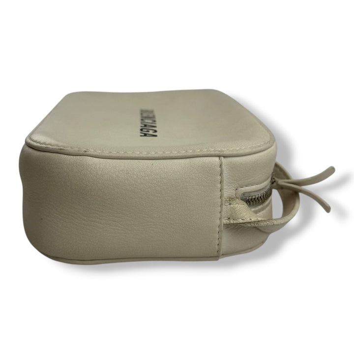 Balenciaga Everyday White Camera XS Leather Crossbody
