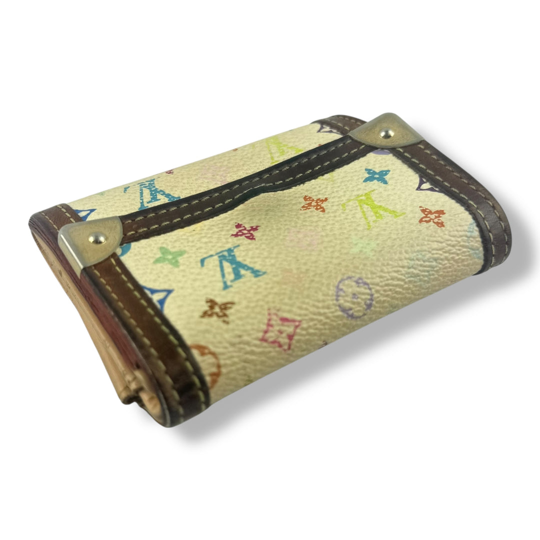 Louis Vuitton White Monogram Multicolour Coin Wallet