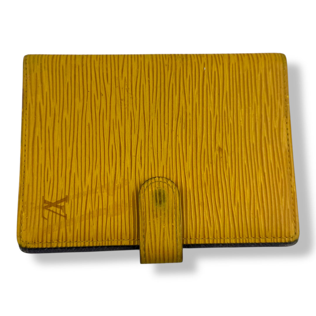 Louis Vuitton Yellow Epi PM Ring Agenda Wallet