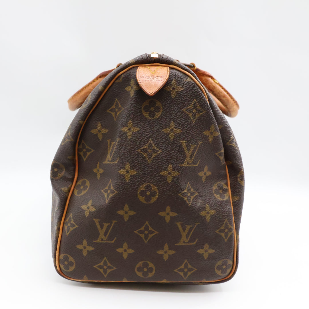 Louis Vuitton Vintage Speedy 35 Brown Monogram Handbag