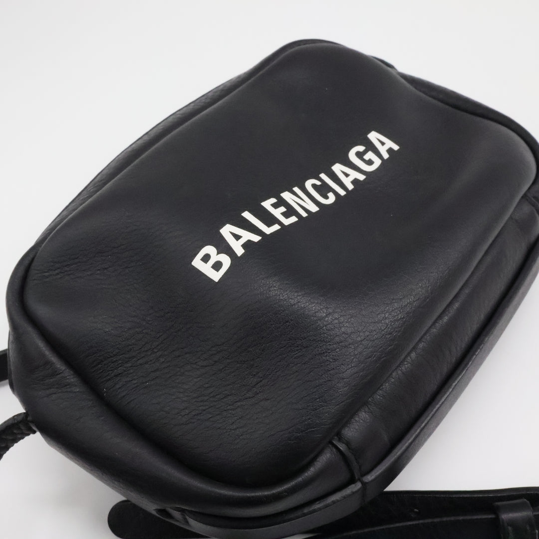 Balenciaga Everyday Black Camera Leather Crossbody