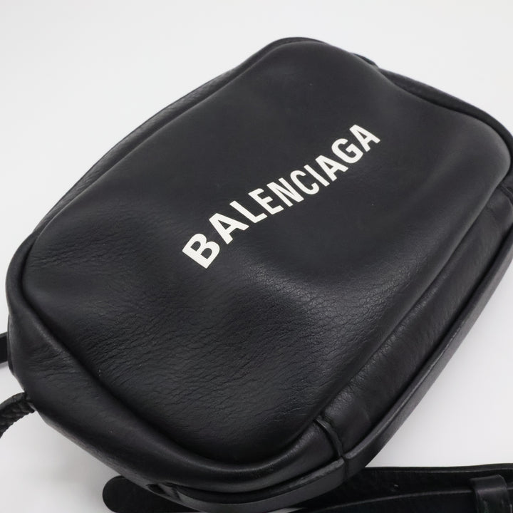Balenciaga Everyday Black Camera Leather Crossbody