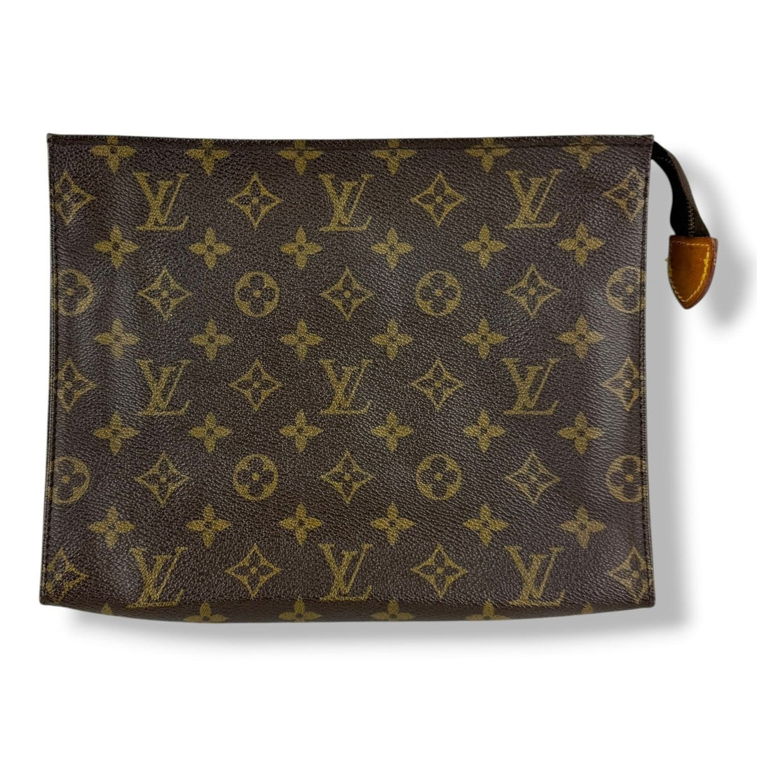 Louis Vuitton Vintage Brown Monogram Toiletry Pouch 26 Bag
