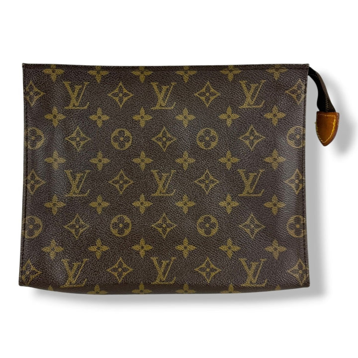 Louis Vuitton Vintage Brown Monogram Toiletry Pouch 26 Bag