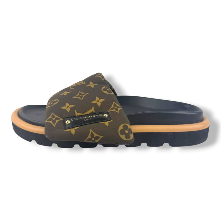 Louis Vuitton Pool Pillow Slides Brown Monogram UK 8 / EU 41